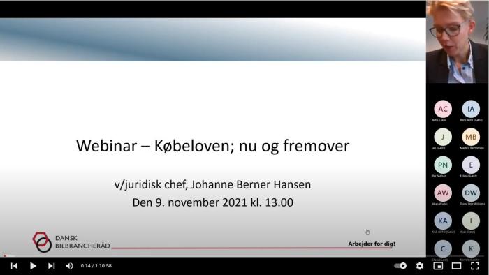 Webinar for bilforhandlere om den nye købelov.